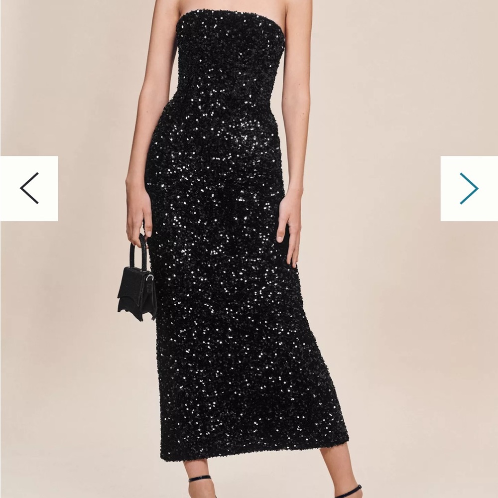 Helsi Leslie Strapless Sequin Midi Dress
